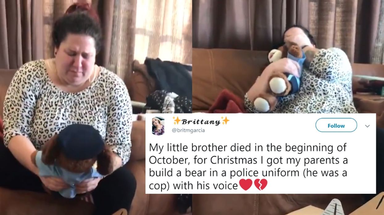 This Video Of A Mother Receiving A Teddy Bear With Her Departed Son's Voice Has Everyone Sobbing