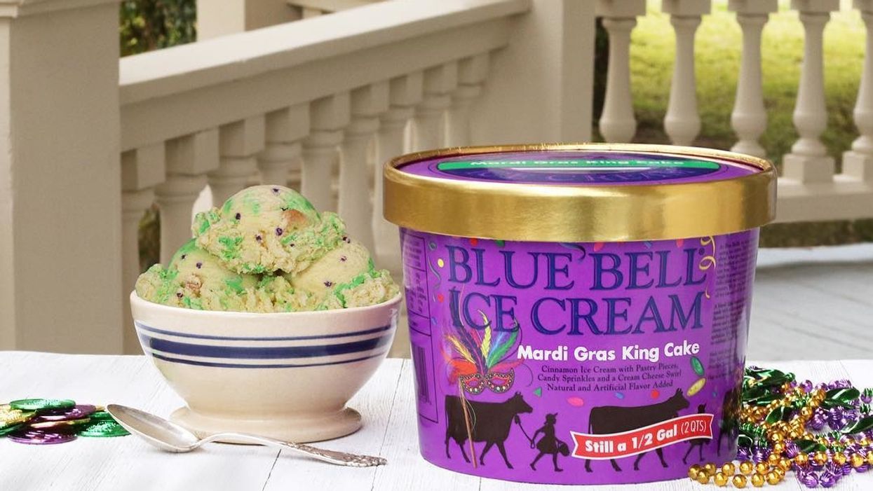 Blue Bell's Mardi Gras King Cake ice cream is back