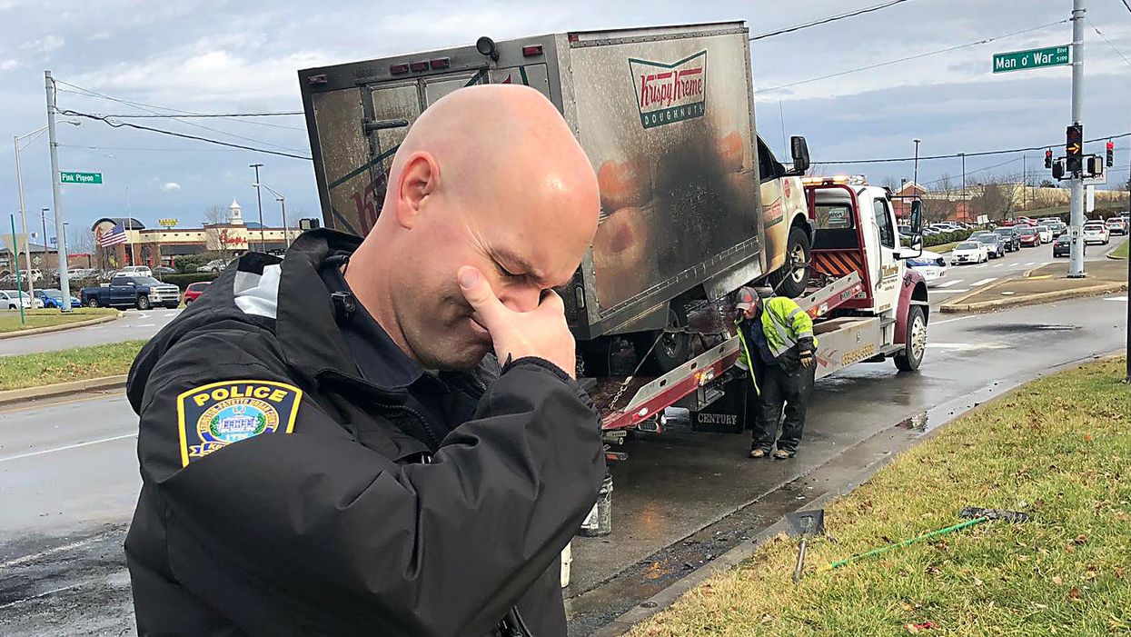 Kentucky police mourn burned Krispy Kreme truck; Twitter has epic response