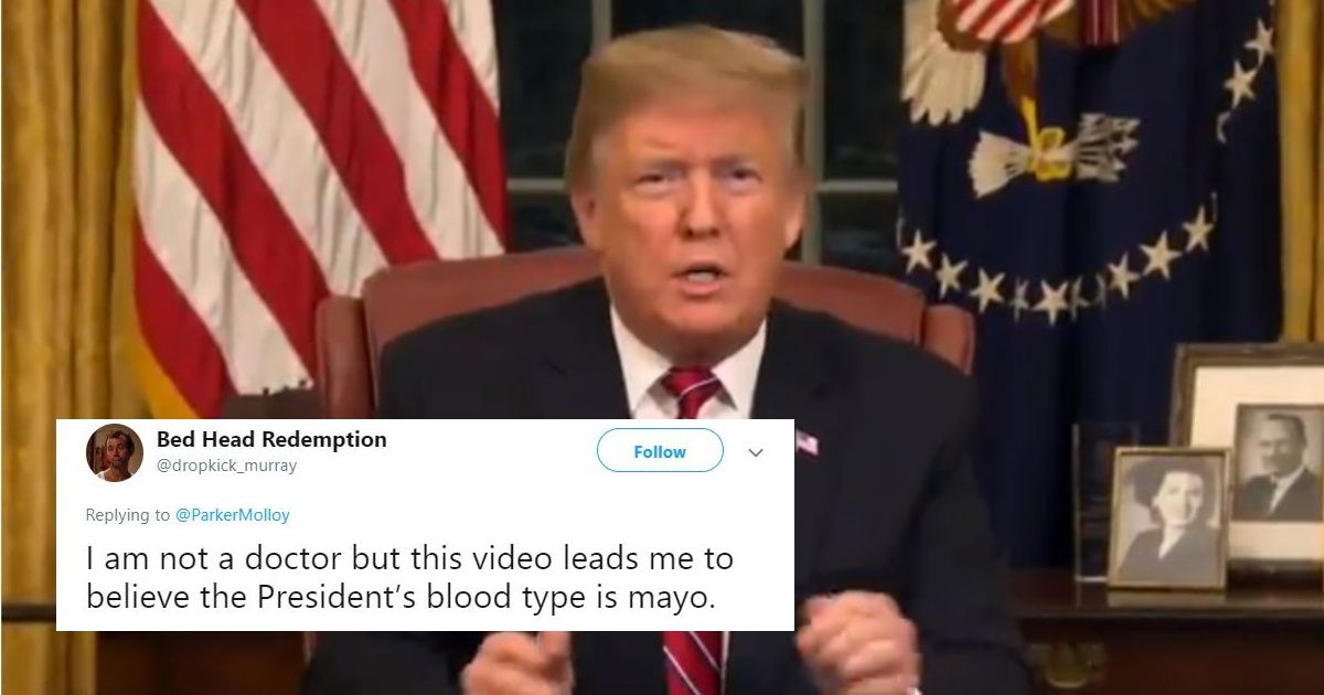 Someone Made A Supercut Of All The Times Trump Breathed During His Border Speech—And It's As Nightmarish As You're Thinking 😱