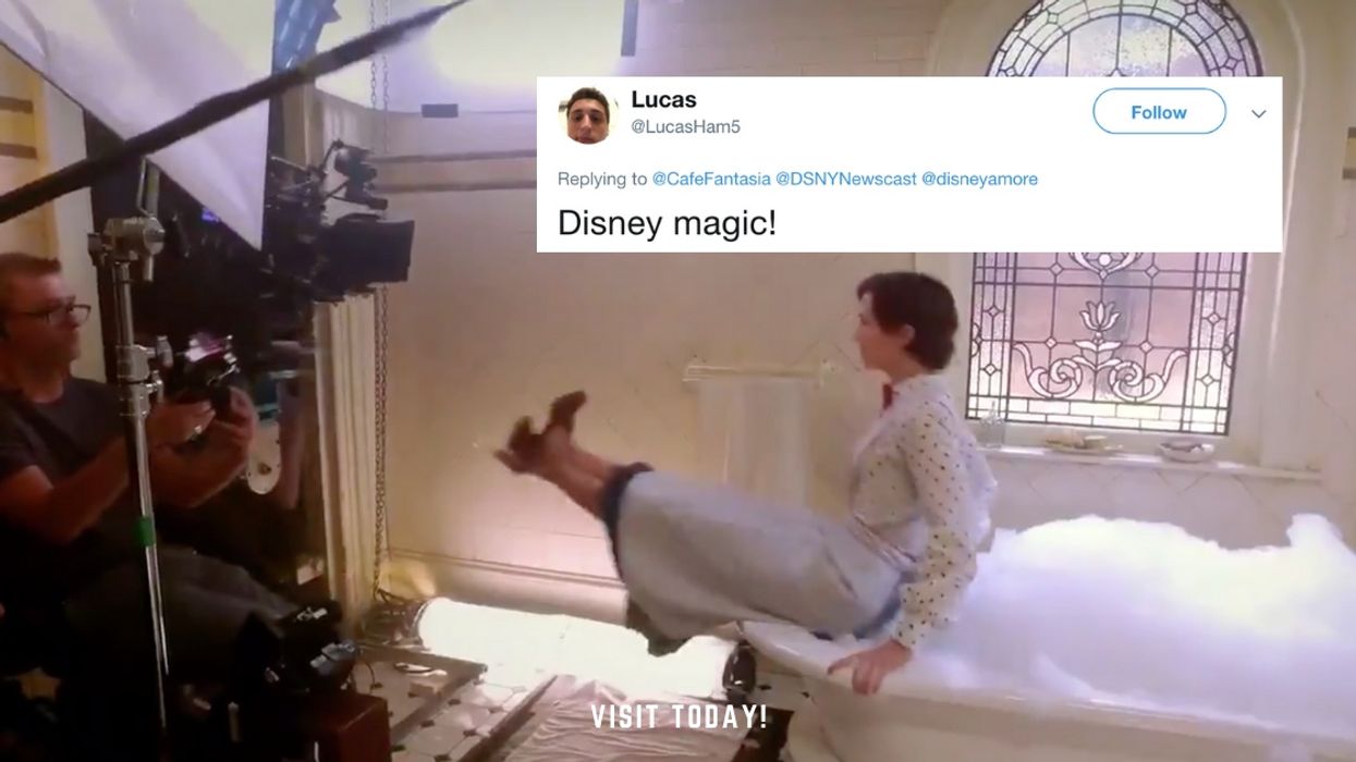 Disney Reveals Impressive Behind-The-Scenes Video Of How They Created Mary Poppins' Bathtub Scene Without CGI 😮