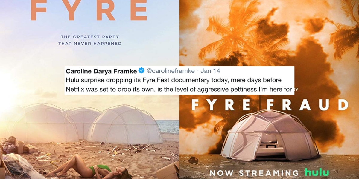 Hulu And Netflix Dropping Fyre Festival Documentaries At The Same Time Is  Causing As Much Drama As The Festival Itself - Comic Sands