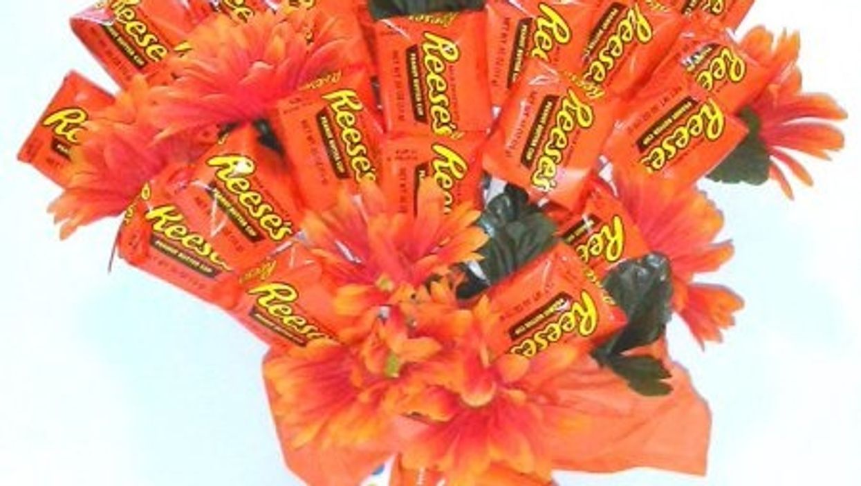 You can buy a candy bouquet for your Valentine from Walmart