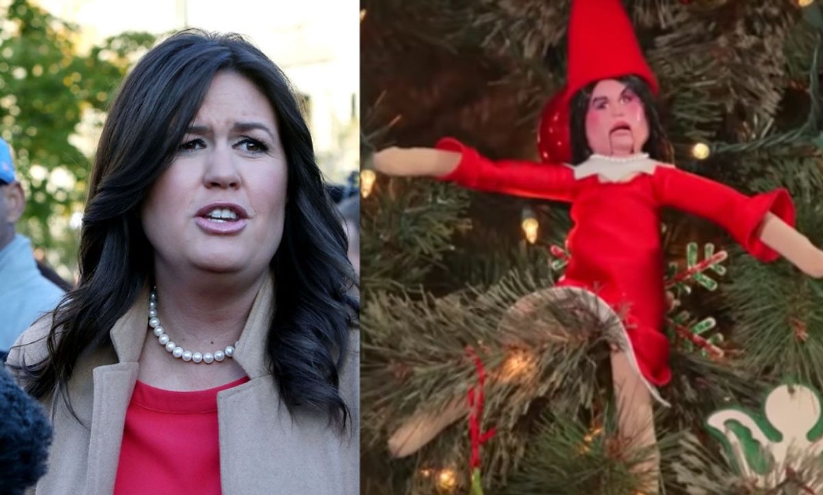 Jimmy Kimmel Roasts Sarah Huckabee Sanders With Elf On The Shelf Substitute For Naughty Kids 😂