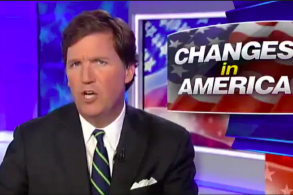Tucker Carlson's Latest White Supremacist Whoopsie Has Cost Him An Advertiser.