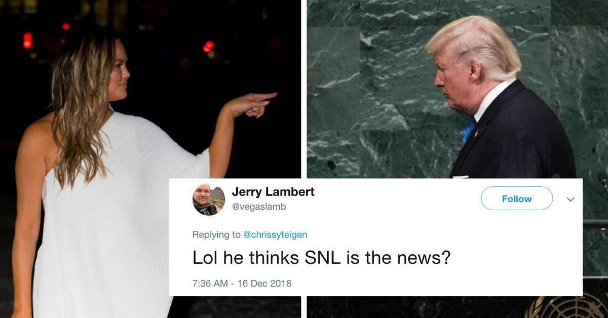 Chrissy Teigen Took Trump Down With A Single Tweet After His Latest SNL Meltdown 🔥