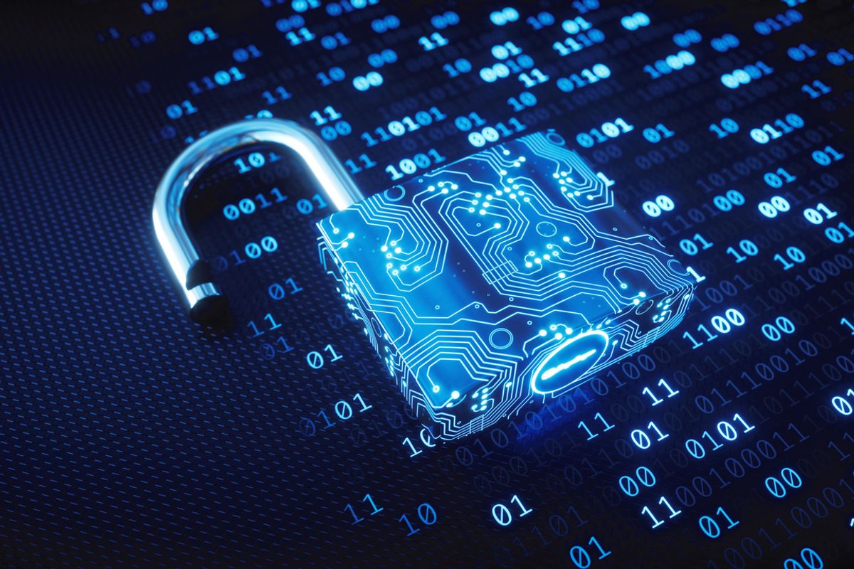 illustration of a padlock with numbers