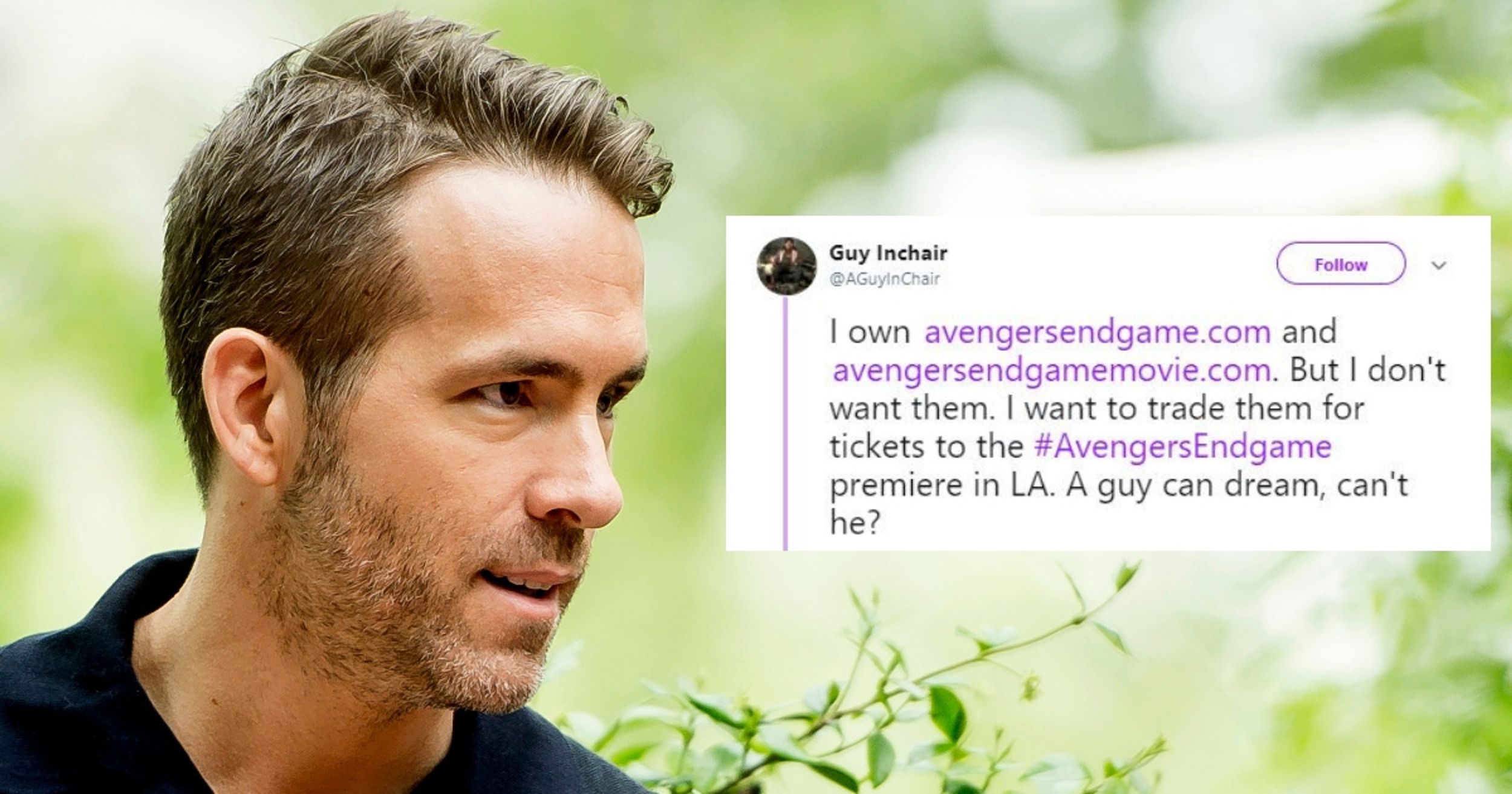 Ryan Reynolds Sent A Badass Gift To The Guy Who Created Those 'Avengers: Endgame' Troll Sites—And We're Jealous 😮