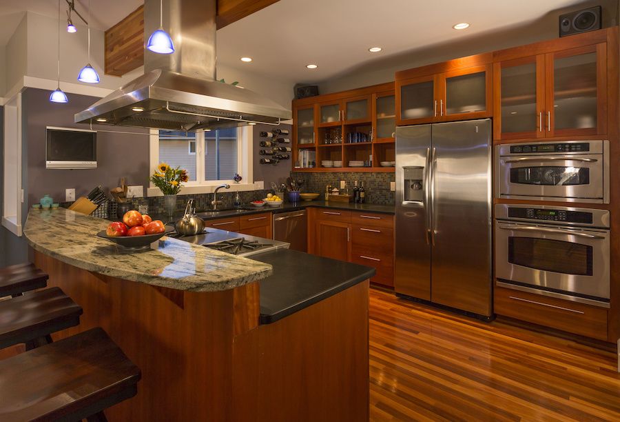 warm kitchen lighting