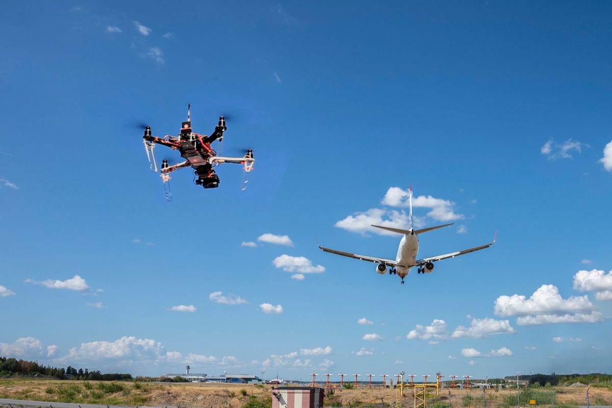 How can drones be prevented from flying too close to airports?