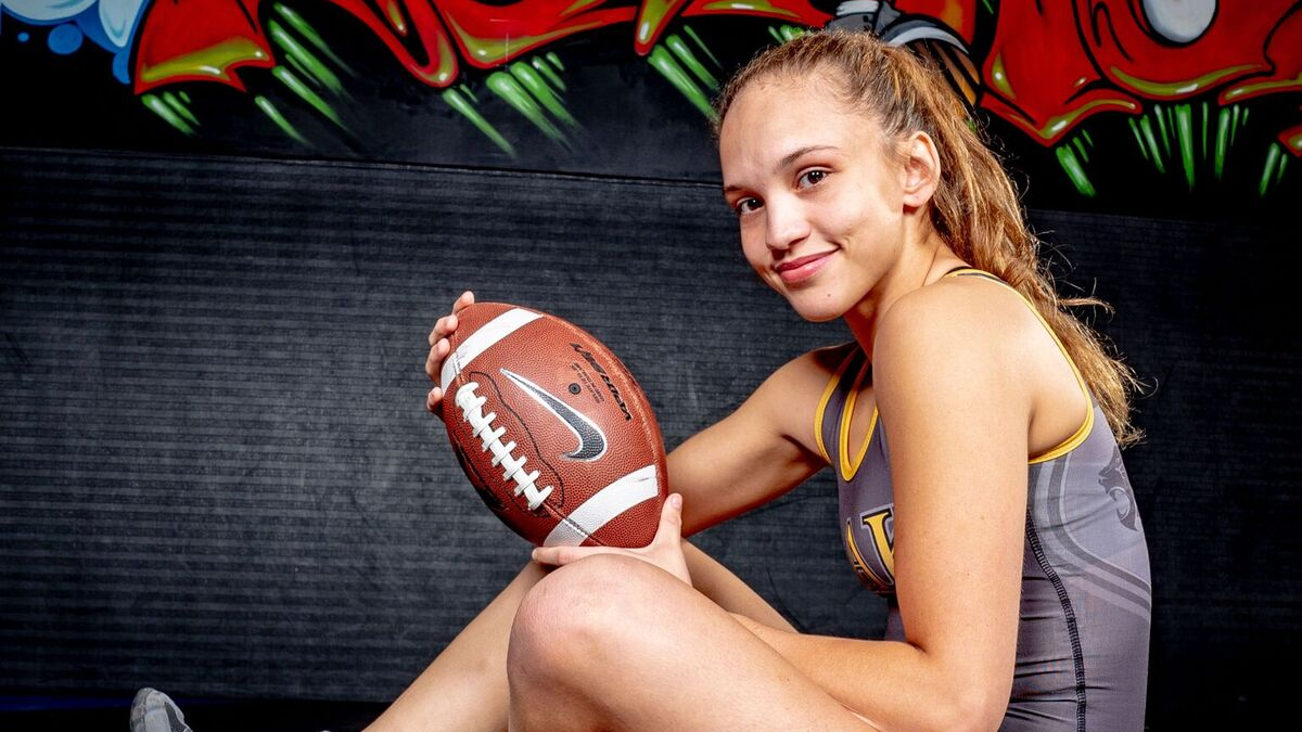 Brianna Jones plays football, wrestles way to scholarship