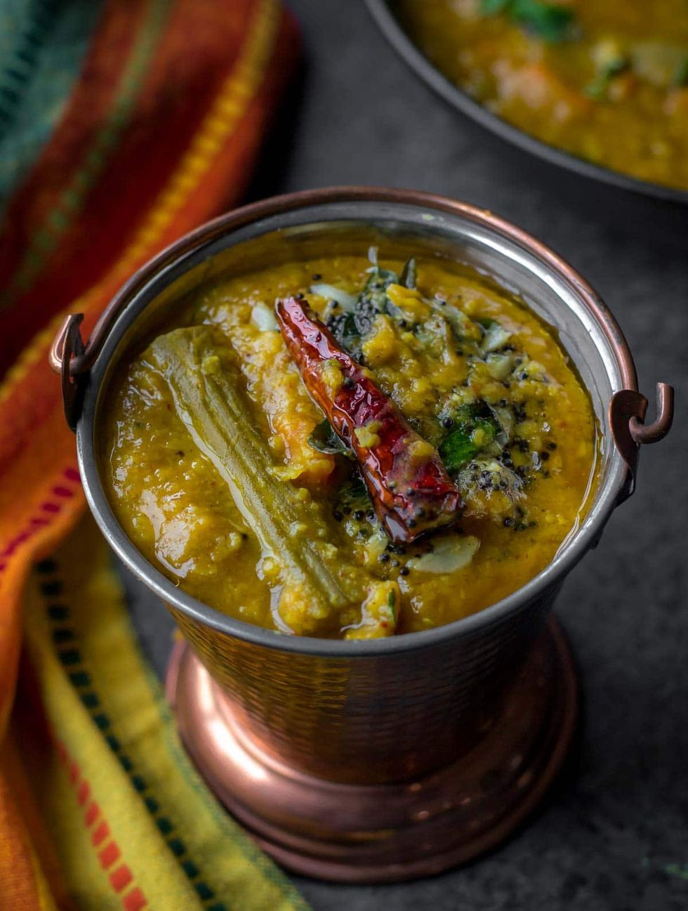 Instant Pot Sambar (Lentil-vegetable stew) - My Recipe Magic