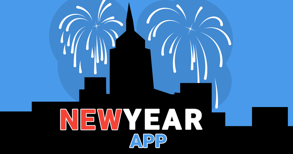 a screenshot of new year countdown app