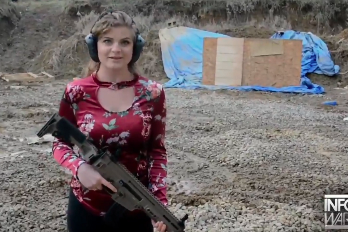 Twitter Gun Lady Shoots Up Innocent Wood Board For Wishing Her 'Happy Holidays'