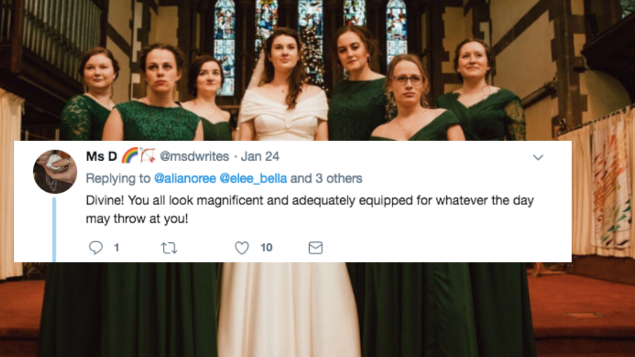 We Totally Get Why Everyone's Jealous Of This Bride And Her Bridesmaids' Dresses