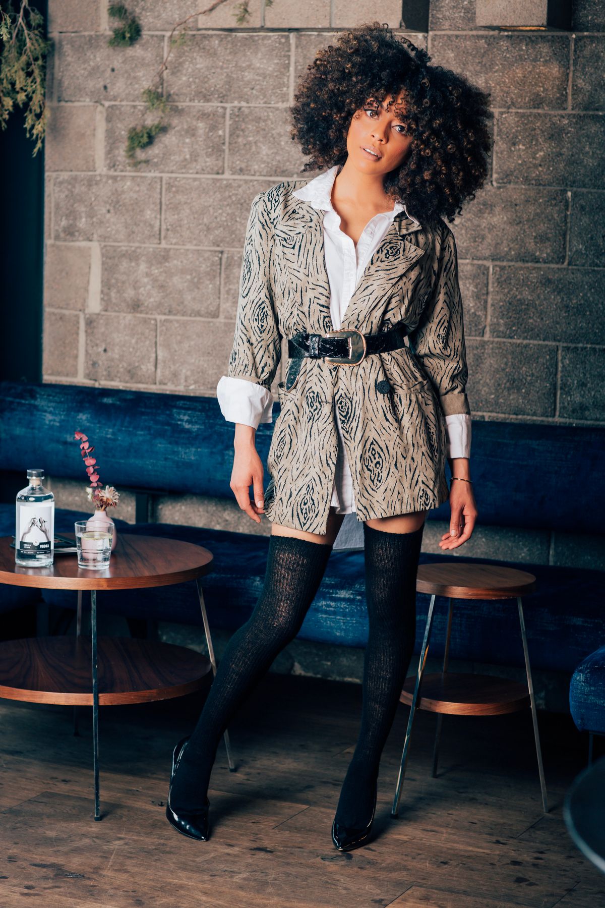 Look 2: Oversized Blazer & Button Down - xoNecole