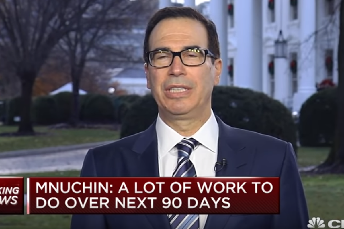 Steven Mnuchin Playing Hide-Trump's Tax Returns From Congress Like Craven Shameless F*ckwad Jerkoff Scofflaw Assw*pe D*ckface He Is