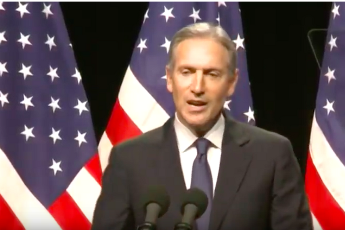 Human Vortex Howard Schultz Had A Party, And Nobody Came