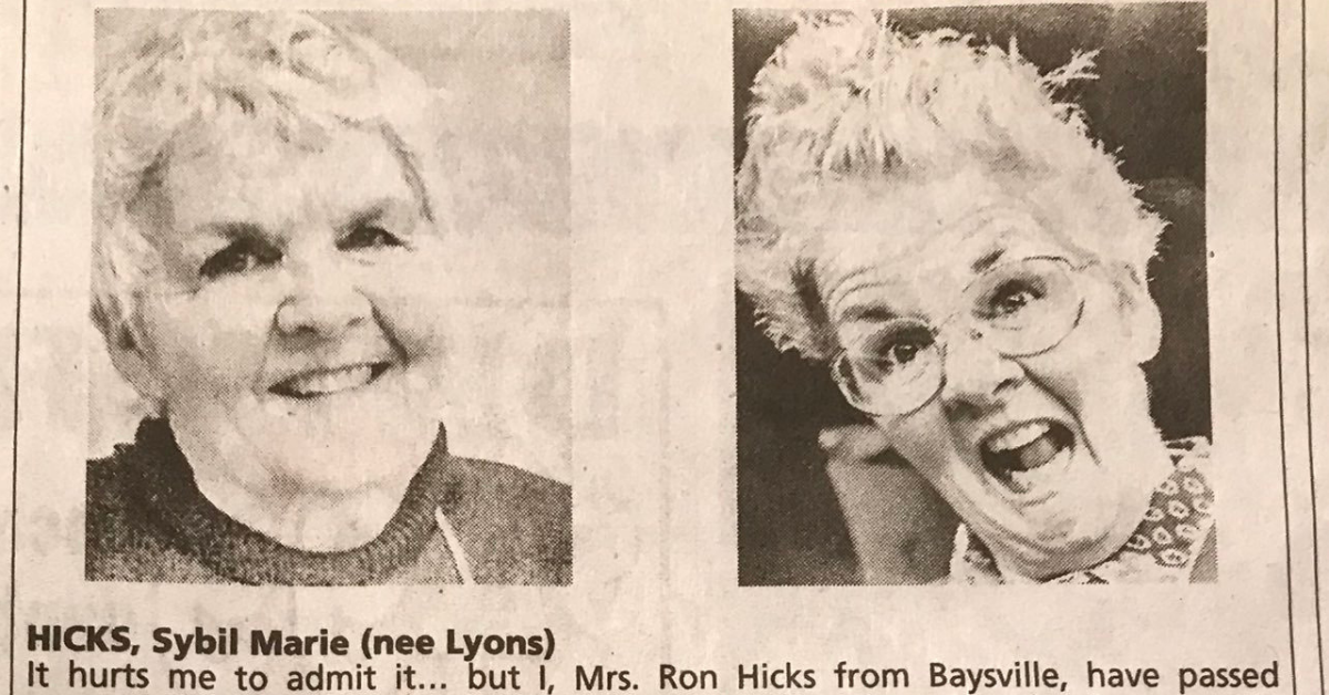 Recently Deceased Woman's Children Pen Her A Hilarious First-Person Obituary