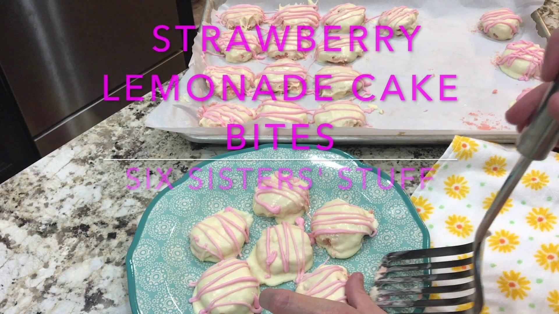 Strawberry Lemonade Cake Bites