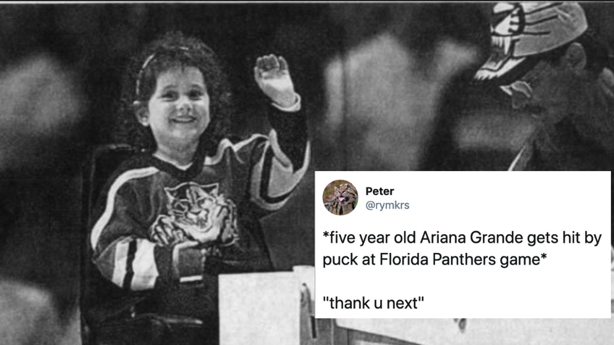 Ariana Grande Made Bizarre History As A Young Hockey Fan That Has Us Cringing