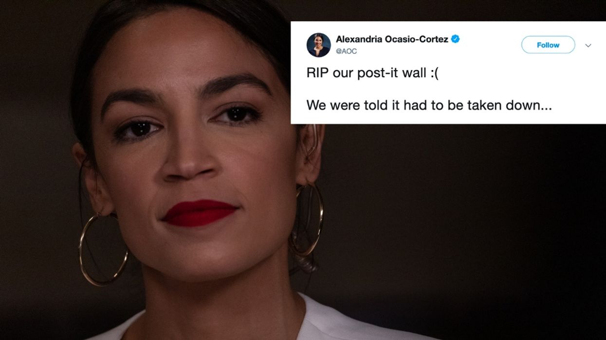 The Wall Of Supportive Post-It Notes Outside Alexandria Ocasio-Cortez's Office Got So Massive It Had To Be Moved