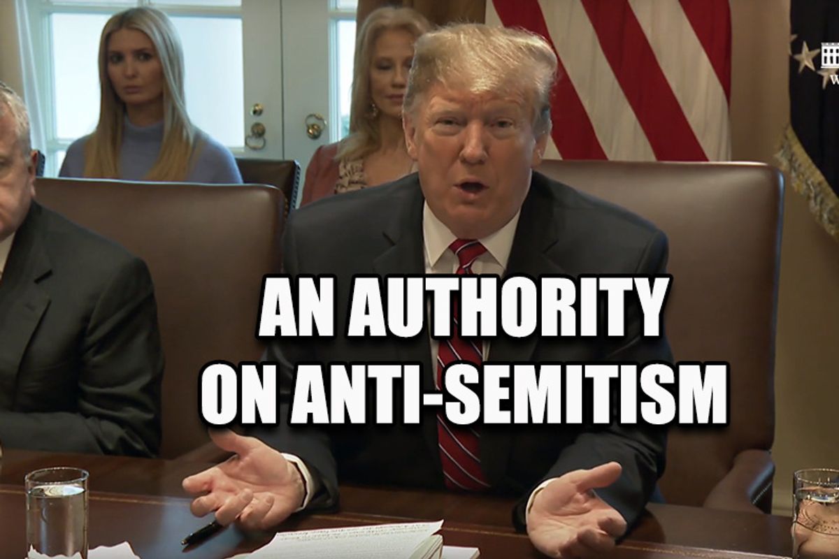 Trump Speaks For The Jews. Wonkagenda For Wed., Feb. 13, 2019