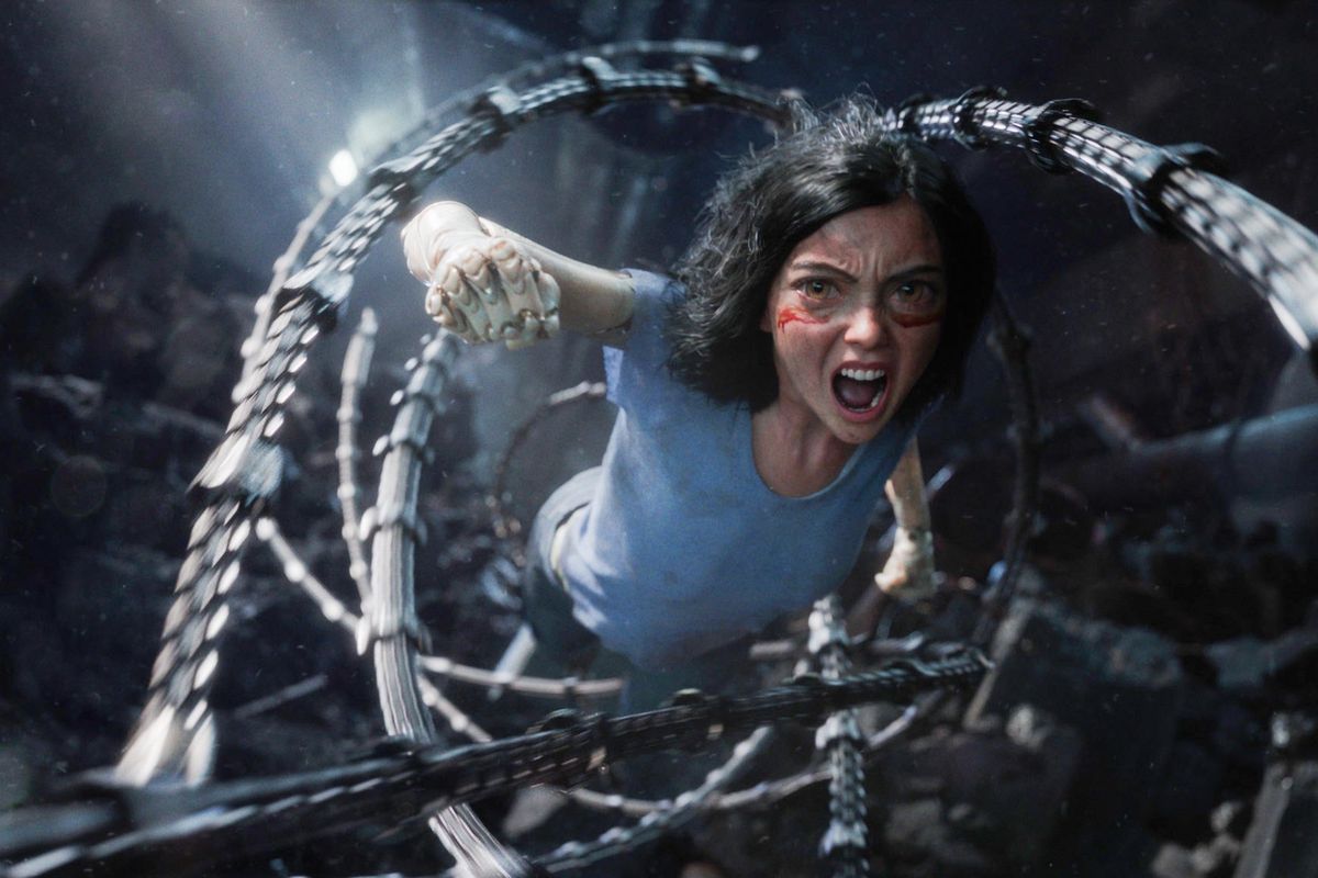 battle angel alita yelling