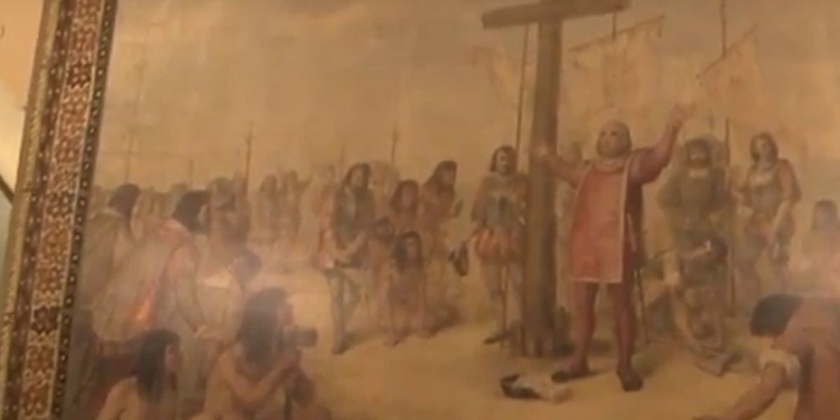 Notre Dame to cover over Christopher Columbus murals painted in 19th