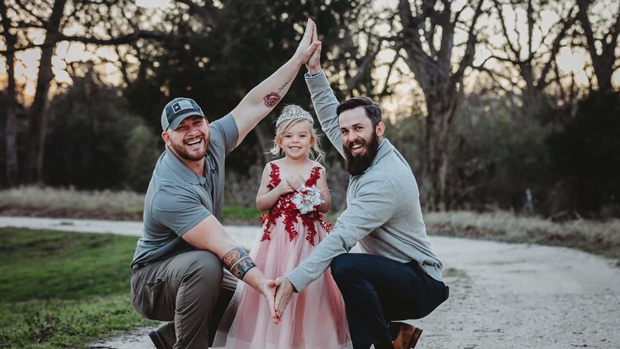 Photos of Texas girl with 2 loving fathers, biological and stepdad, offer a lesson about families