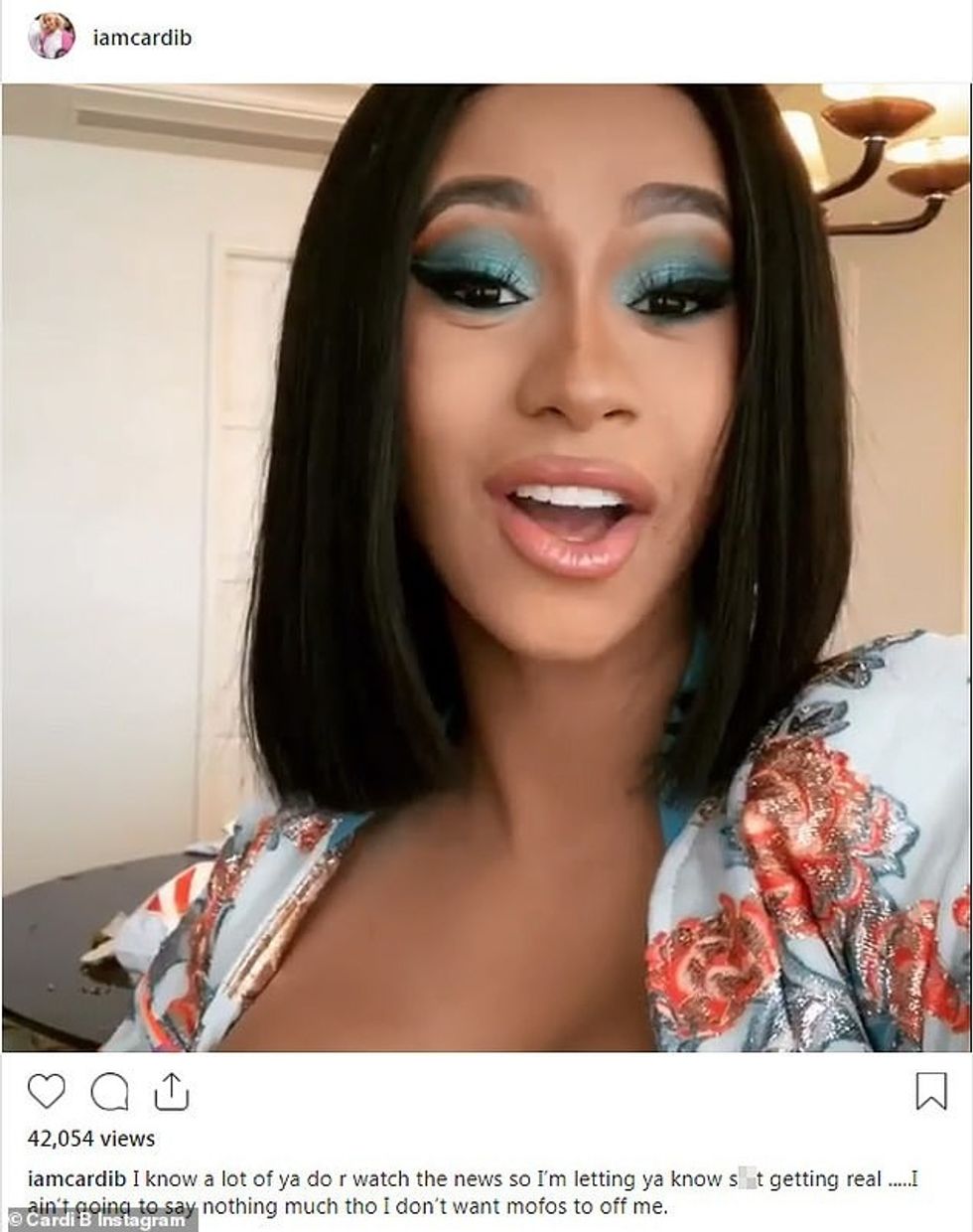 Cardi B talks about the government shutdown.