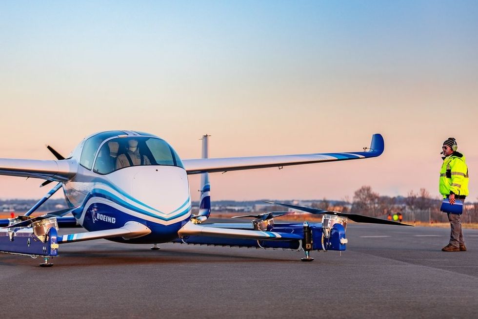 Photo of Boeing flying taxi prototype