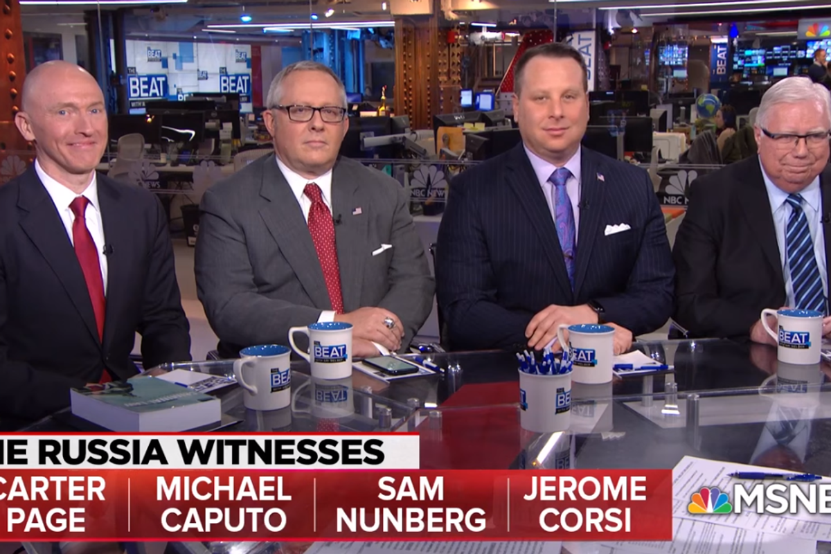 MSNBC Interviews Four Trump-Russia Jackholes And Sam Nunberg Is THE SANE ONE