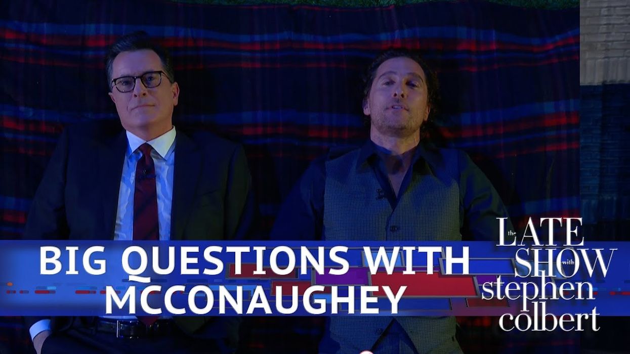 Matthew McConaughey expresses love for Saints and the Colbert show audience approves
