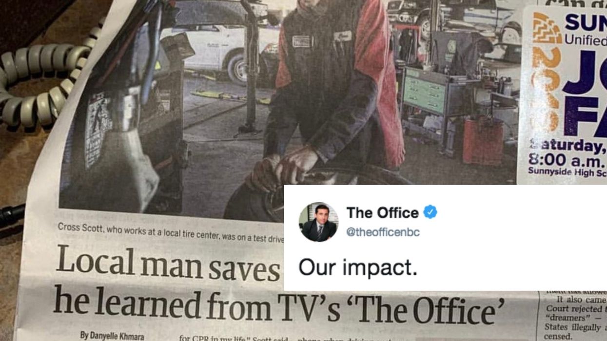 Man Credits An Episode Of 'The Office' For Literally Helping Him Save A Woman's Life 😮
