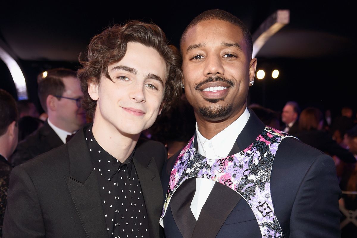 Michael B. Jordan Wore a Floral Harness to SAG - PAPER Magazine