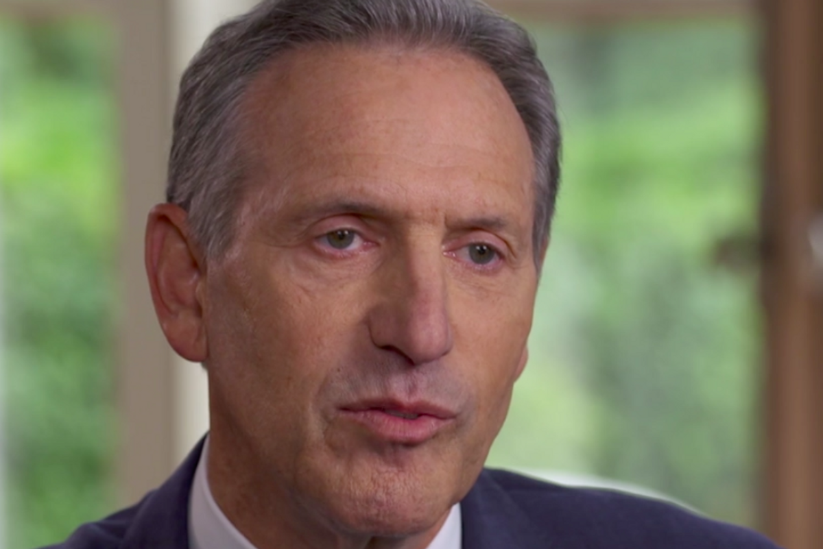 Howard Schultz, NOT HELPING
