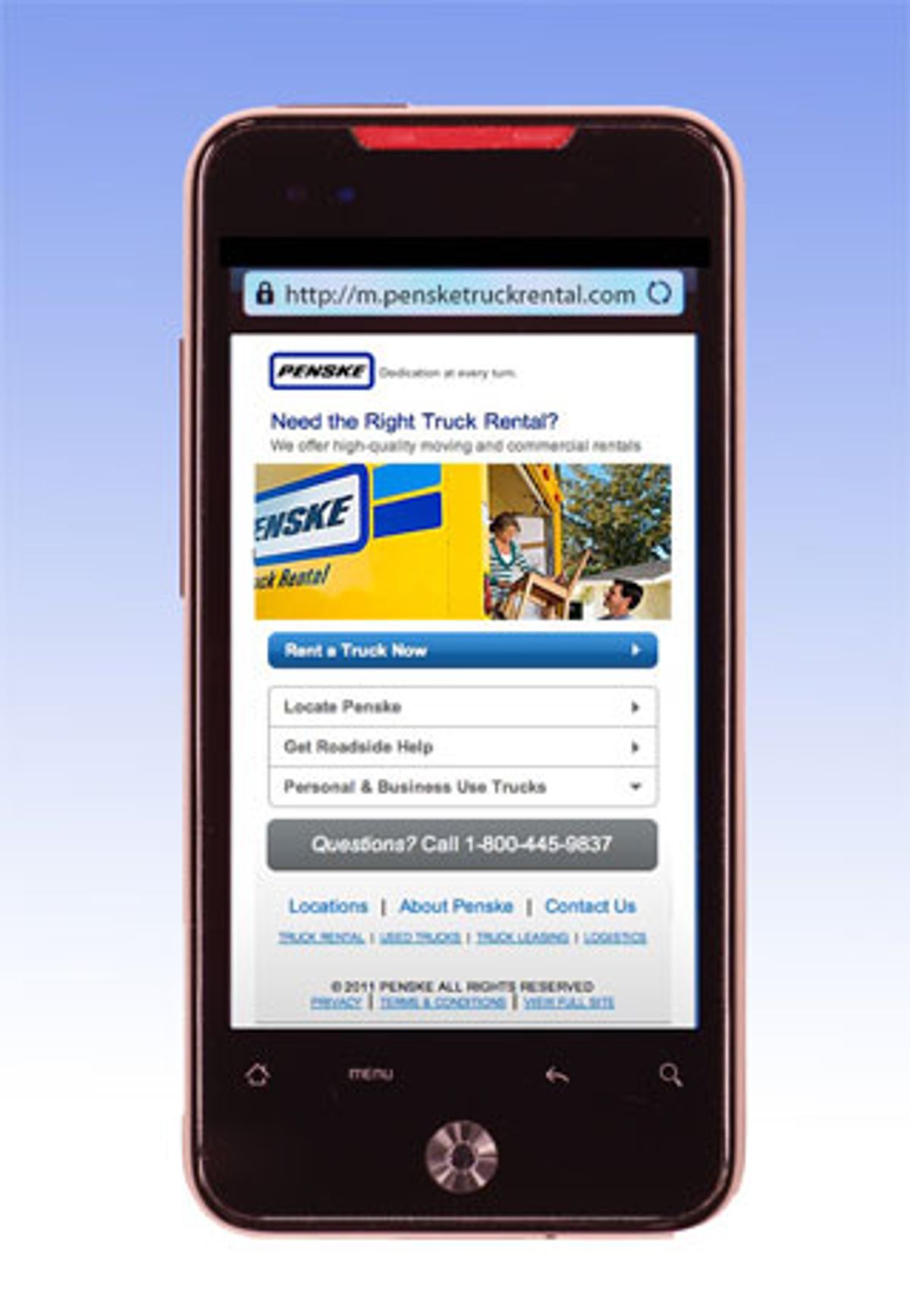 PenskeTruckRental.com Named Best Mobile Site