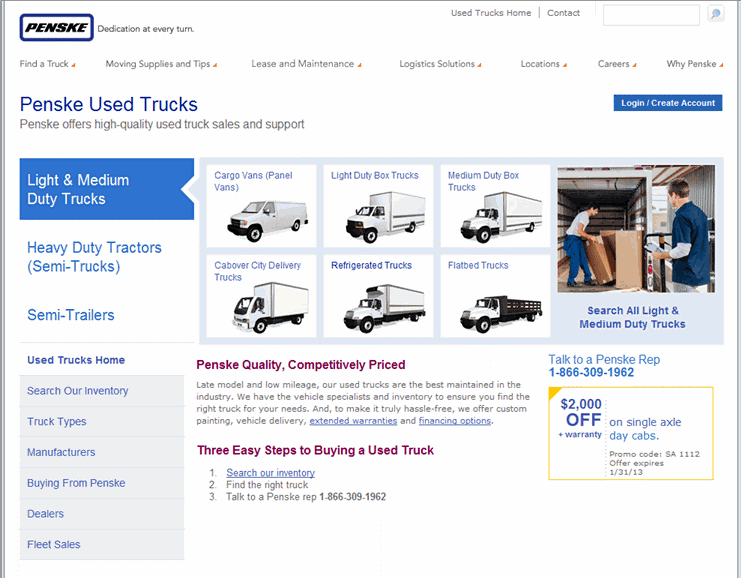 PenskeUsedTrucks.com Rolls Out Improvements