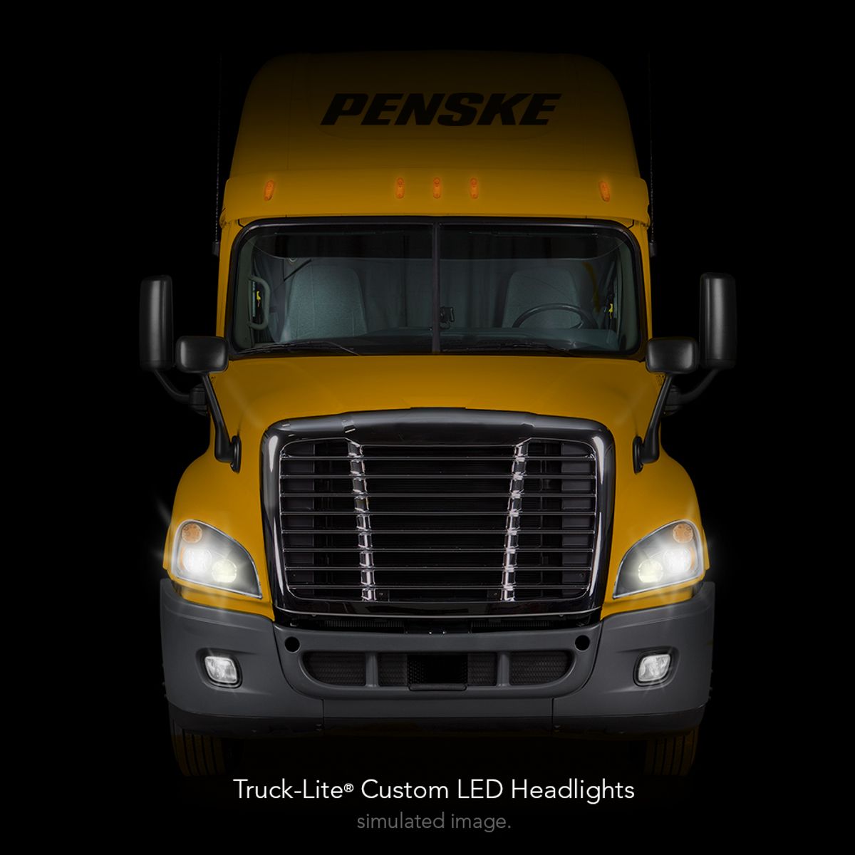 Penske Makes Truck-Lite LED Headlights Standard for Freightliner Cascadia Tractors