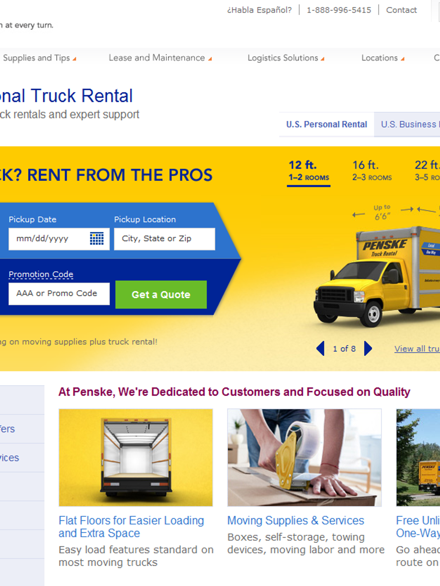 Penske Truck Rental Quote Penske Truck Rental Upgrades Website - Penske