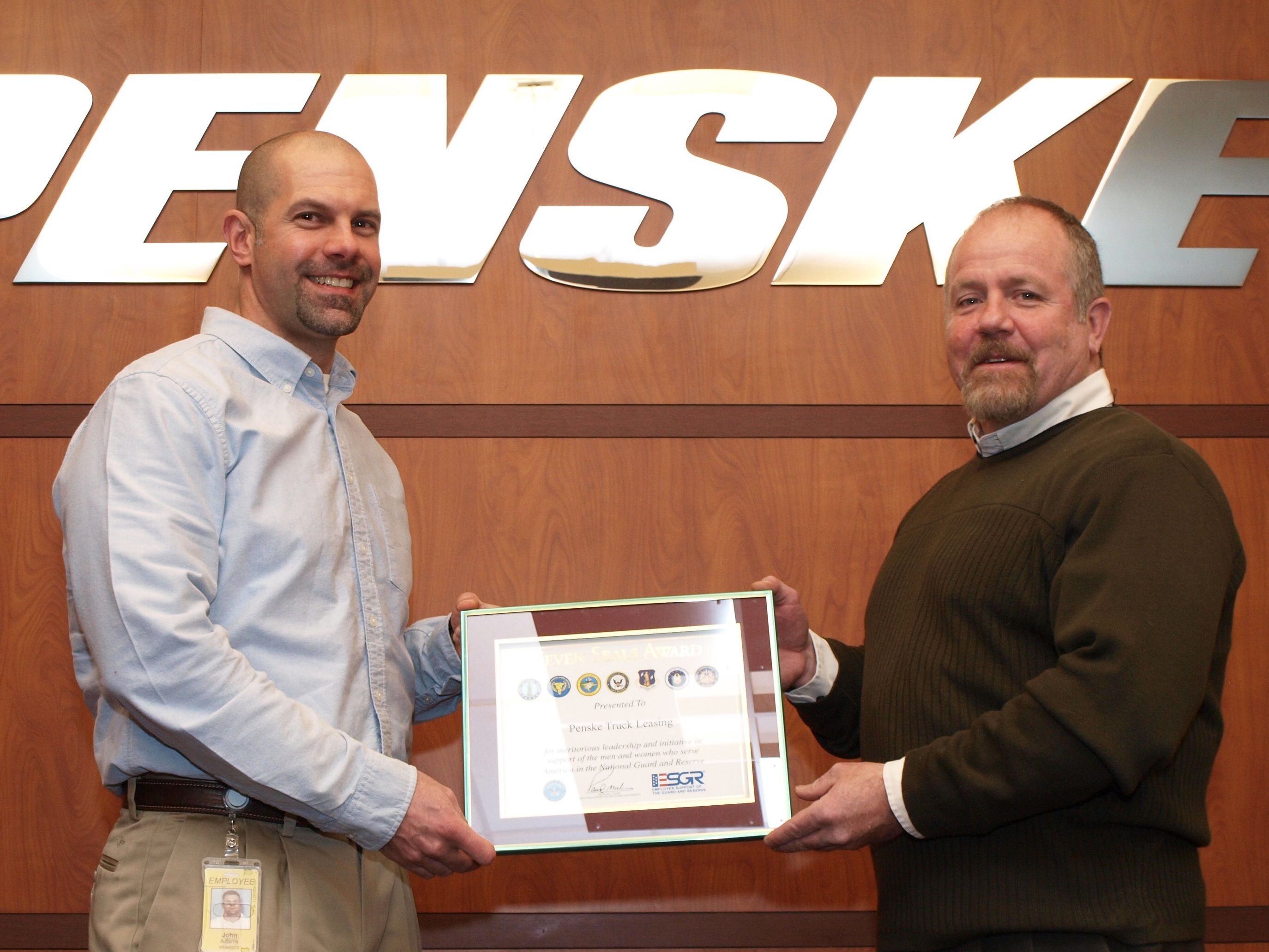 Penske Recognized for Support of Guard and Reserve