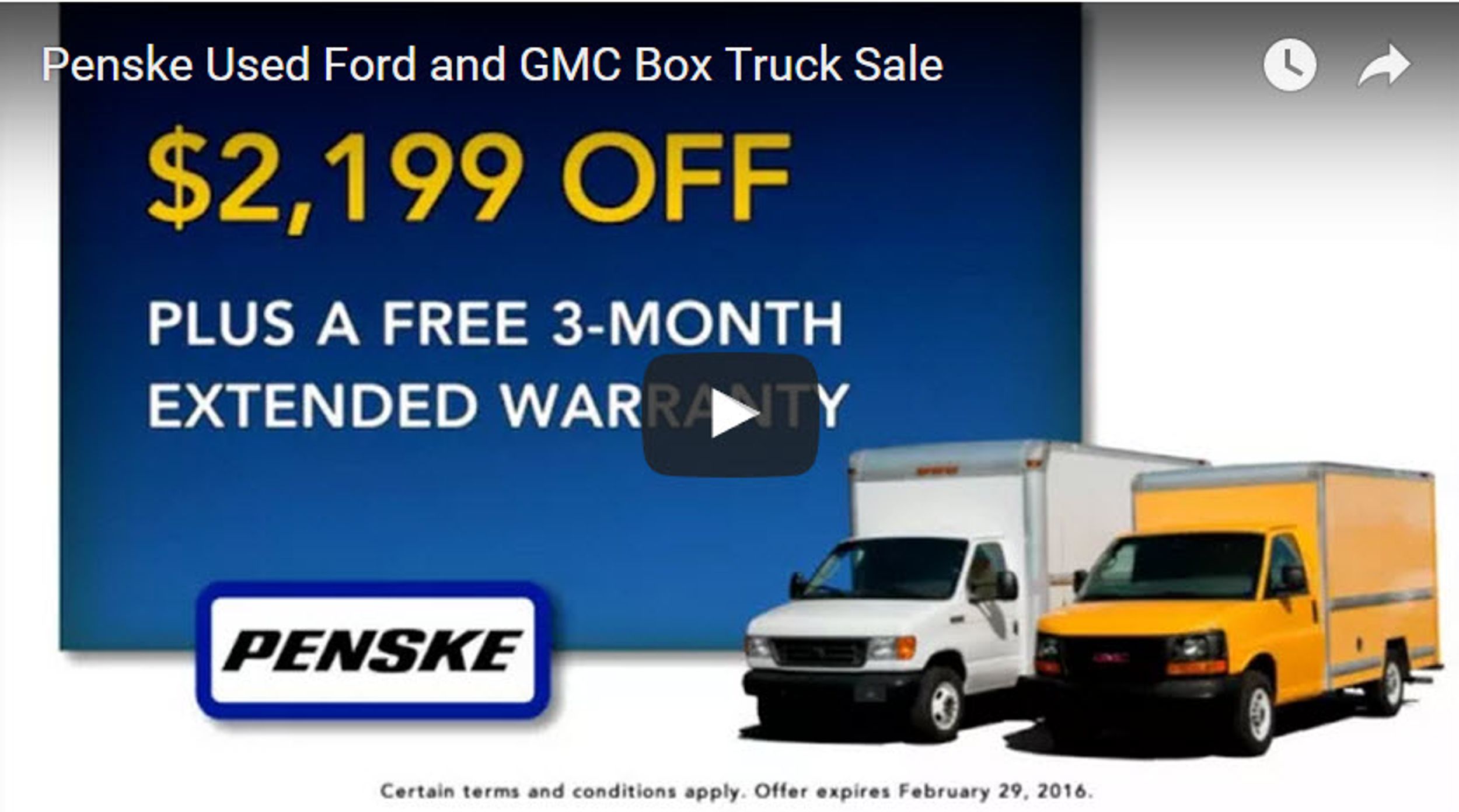 Penske Used Ford and GMC Box Truck Sale