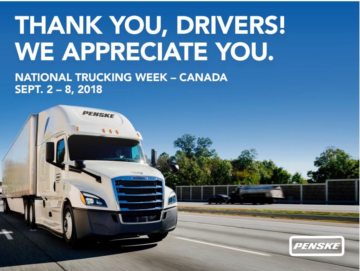 Penske Logistics Honors its Truck Drivers During Canada’s National Trucking Week