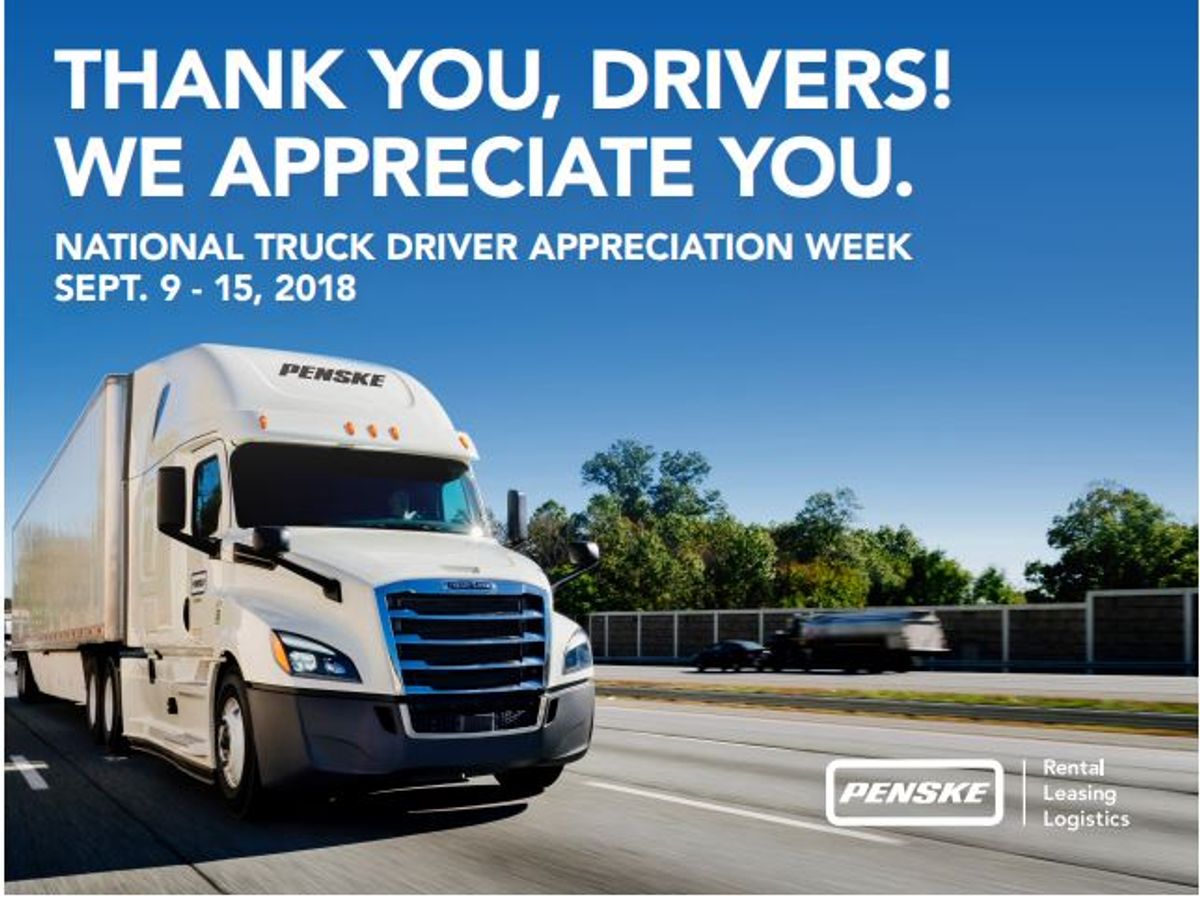 Penske Logistics Honors Drivers During National Truck Driver Appreciation Week