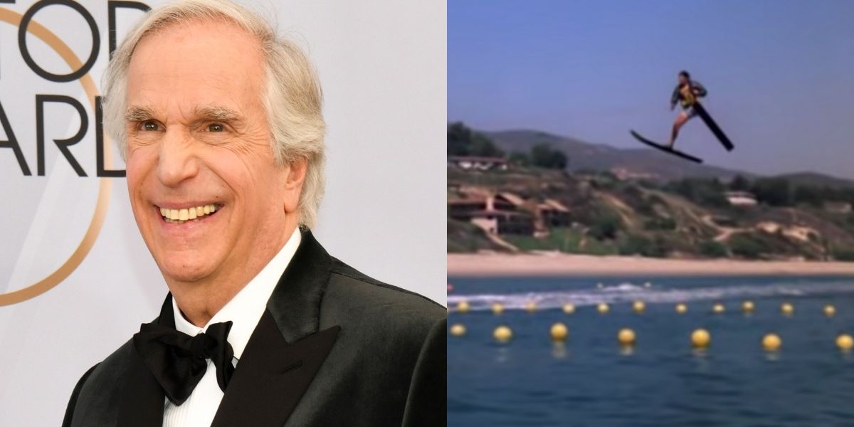 pix Fonzie Jumps The Shark Video henry winkler is proud to be the only actor to have literally jumped the shark twice