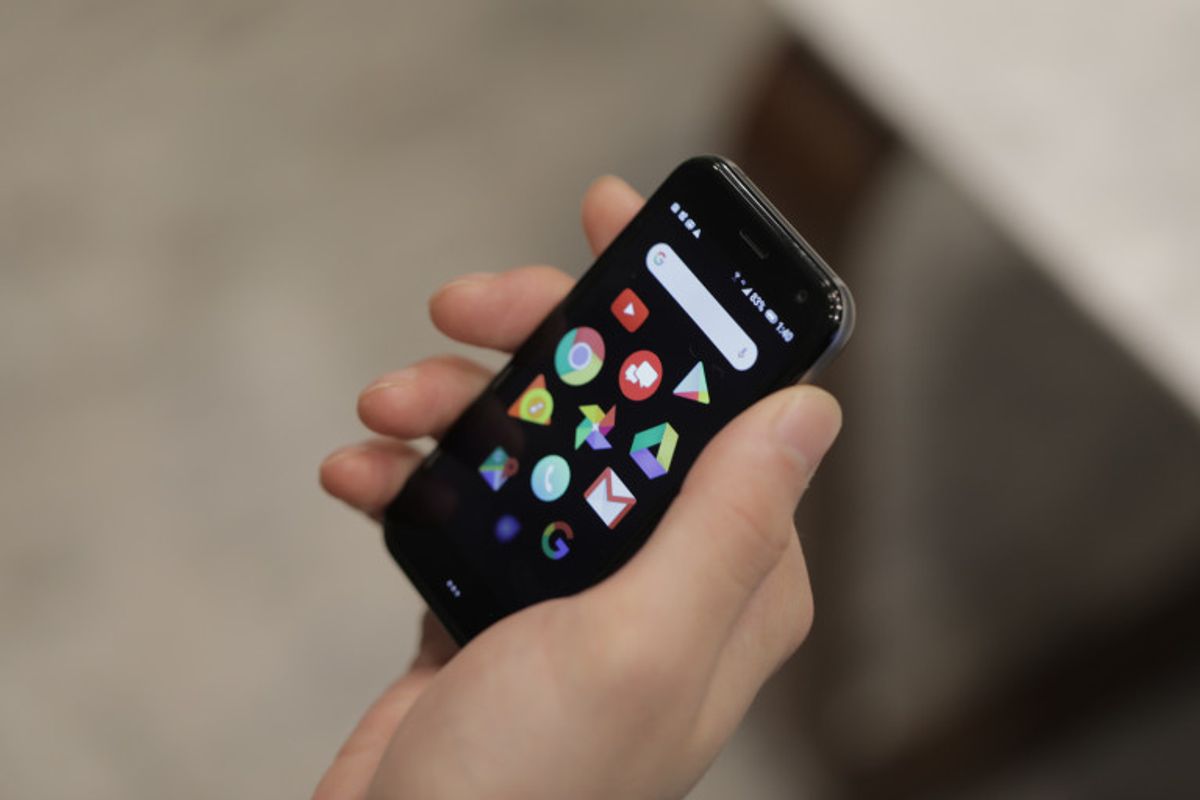 holding a google phone