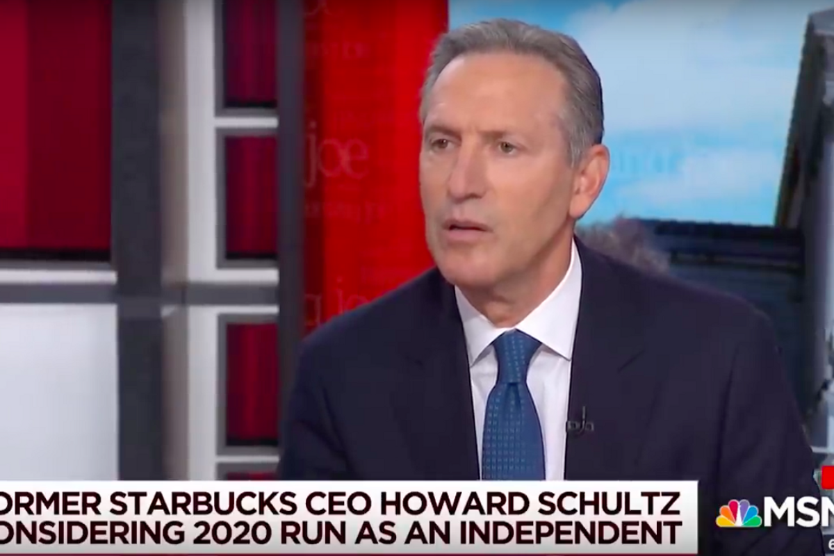 Can This Candidacy *Not* Be Saved? Howard Schultz Death Watch 2019