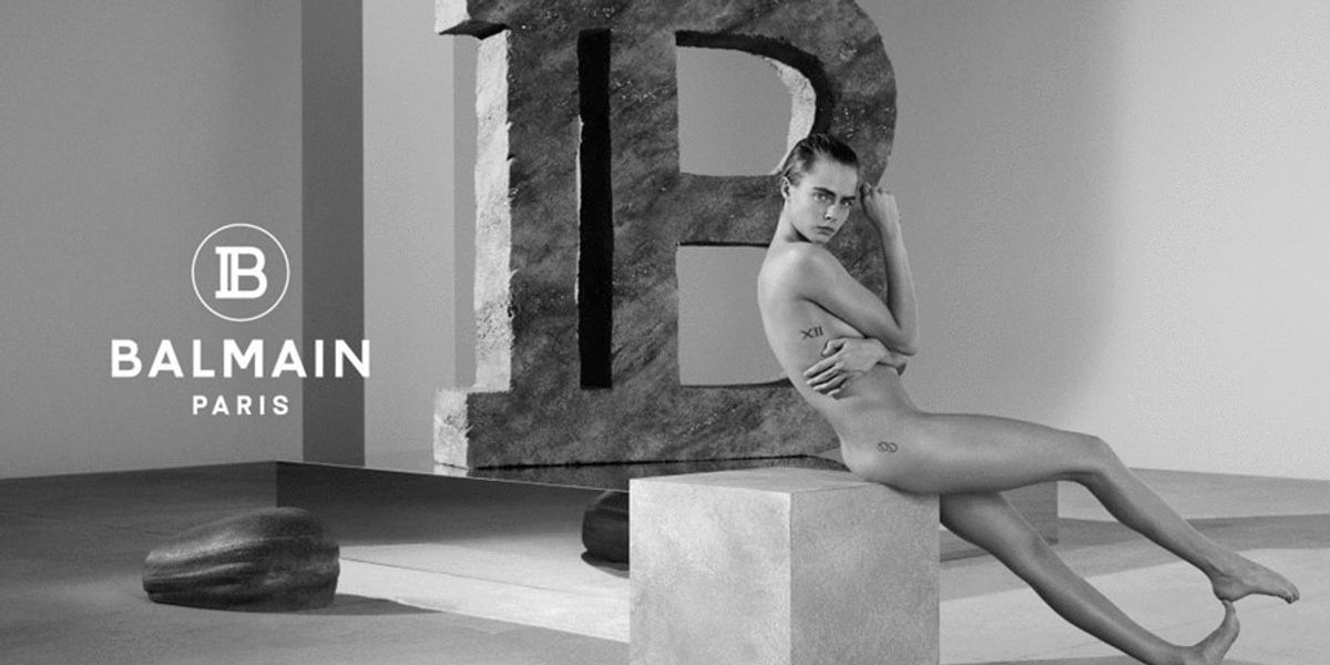 Nude Cara Delevingne Channels Janet Jackson For Balmain