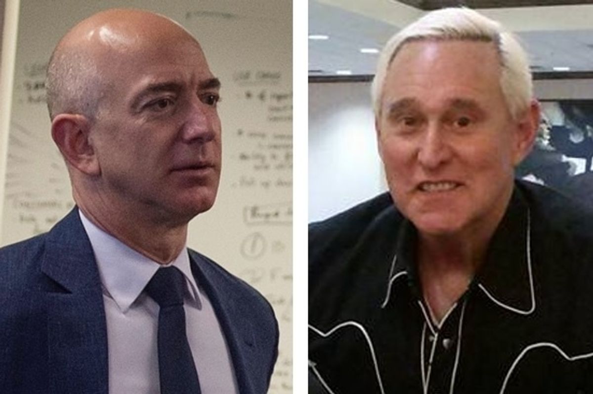 Roger Stone Angrily Denies Hacking Jeff Bezos's Phone To Stunned Arby's Cashier